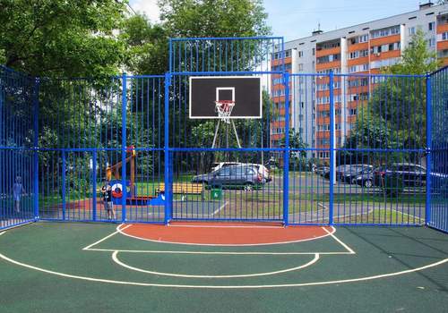 Забор Protect для баскетбольной площадки в Озёрске